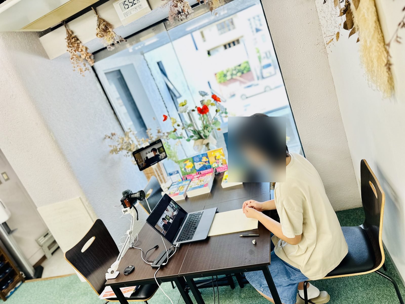 対話と口頭試問による読解指導のようす